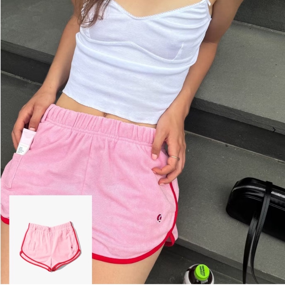 Glossier Summer Shorts Pink Holds Lip Balm Gloss